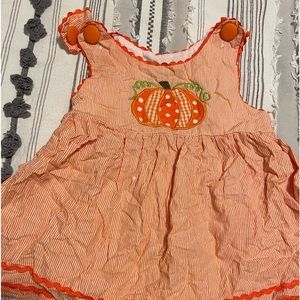 Smocked pumpkin dress 6-12 month